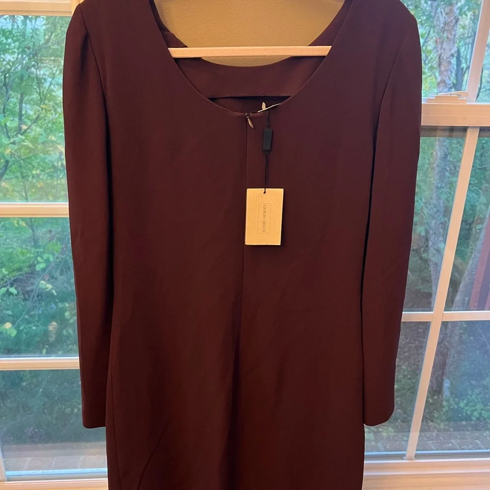 NWT Emporio Armani Women’s Long Sleeve Dress Size 44 - Picture 2 of 10